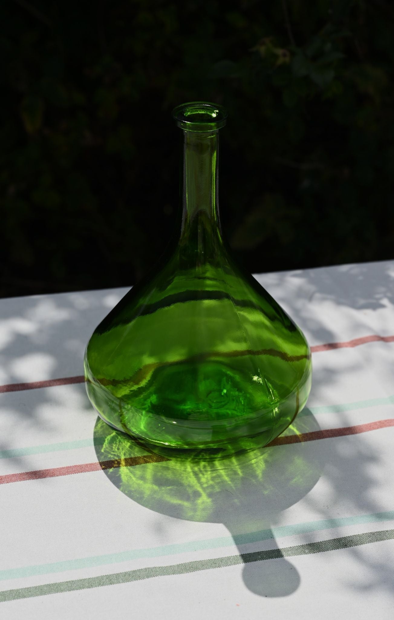 Vintage Green Bottle Vase