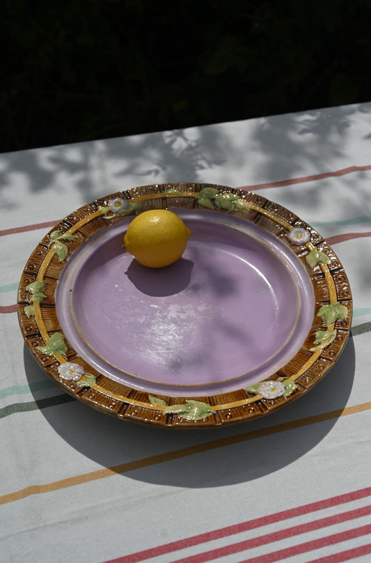 Lilac Flower Basket Serving Bowl