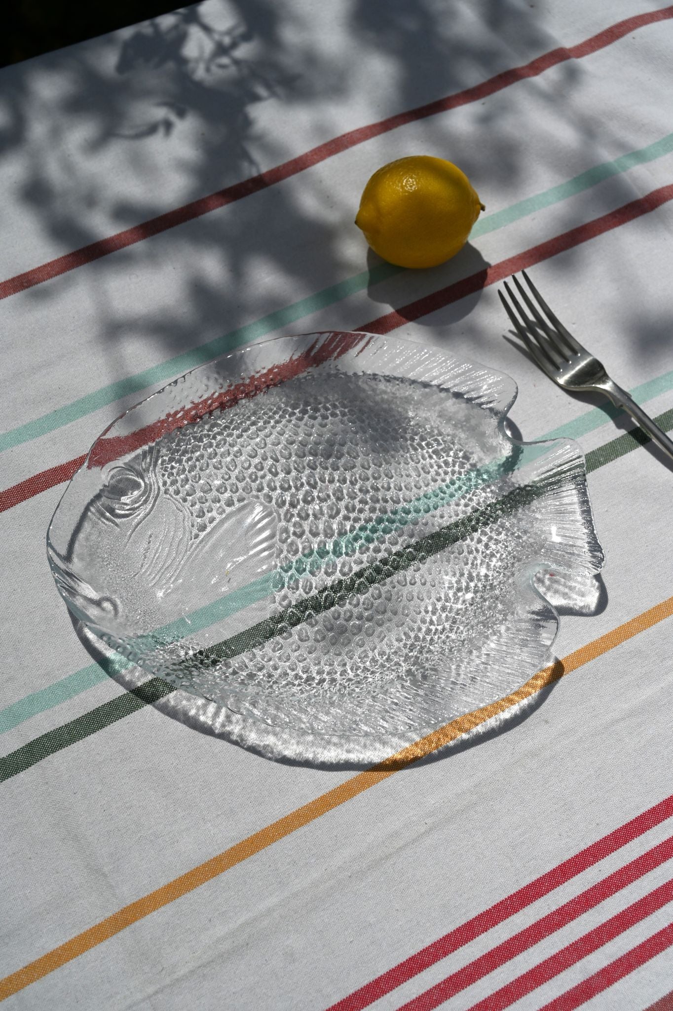 Clear Glass Arcorac Fish Plate