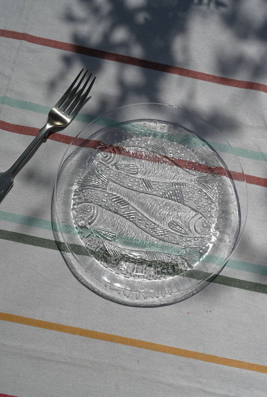 Glass Sardine Fish Plate