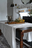 White Metallic Table Linen Collection