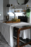 White Metallic Table Linen Collection