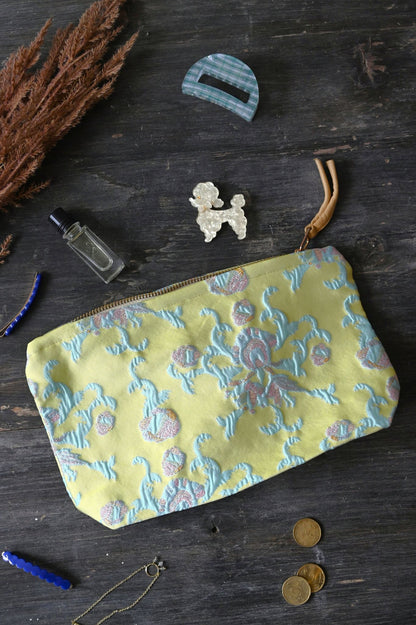 Large Yellow Filligree Pouch