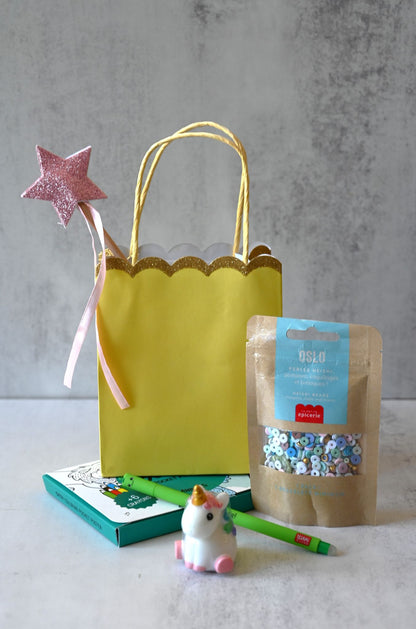 Colourful Scallop Glitter Edge Party Bags
