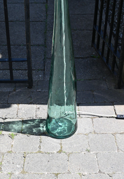 Tall Seagreen Recycled Glass Floor Lamp
