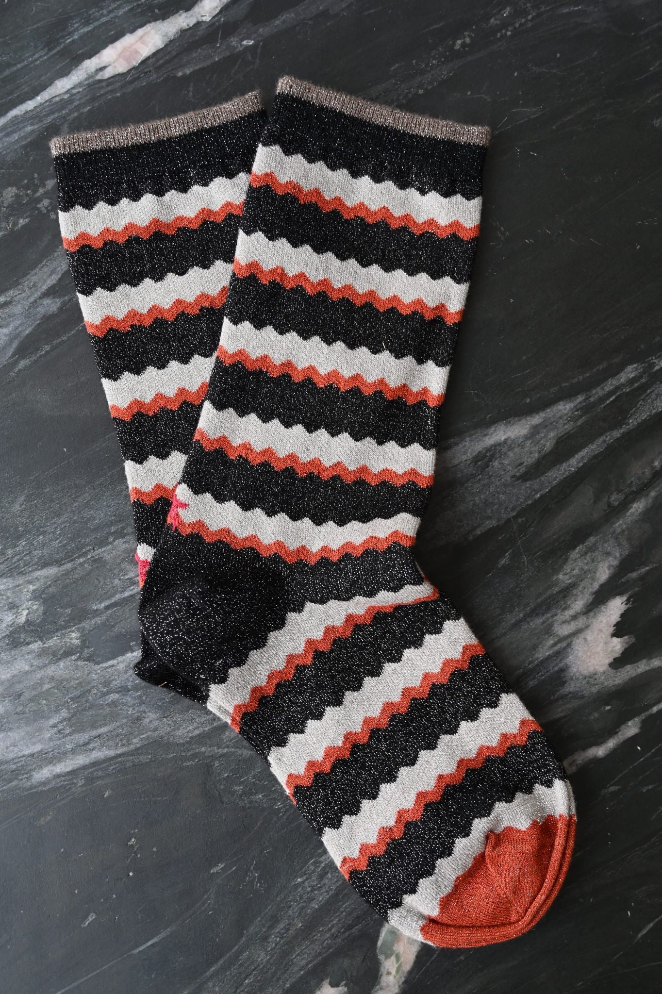 Chaussettes à motifs pailletés