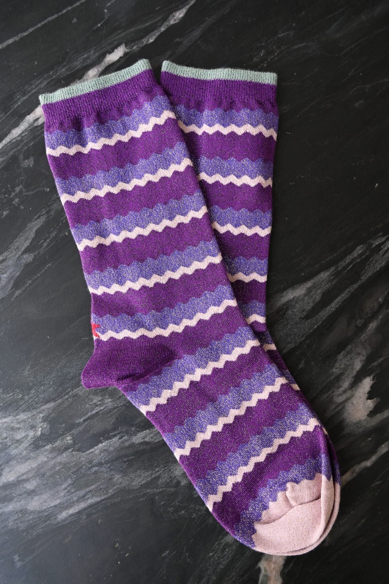 Chaussettes à motifs pailletés