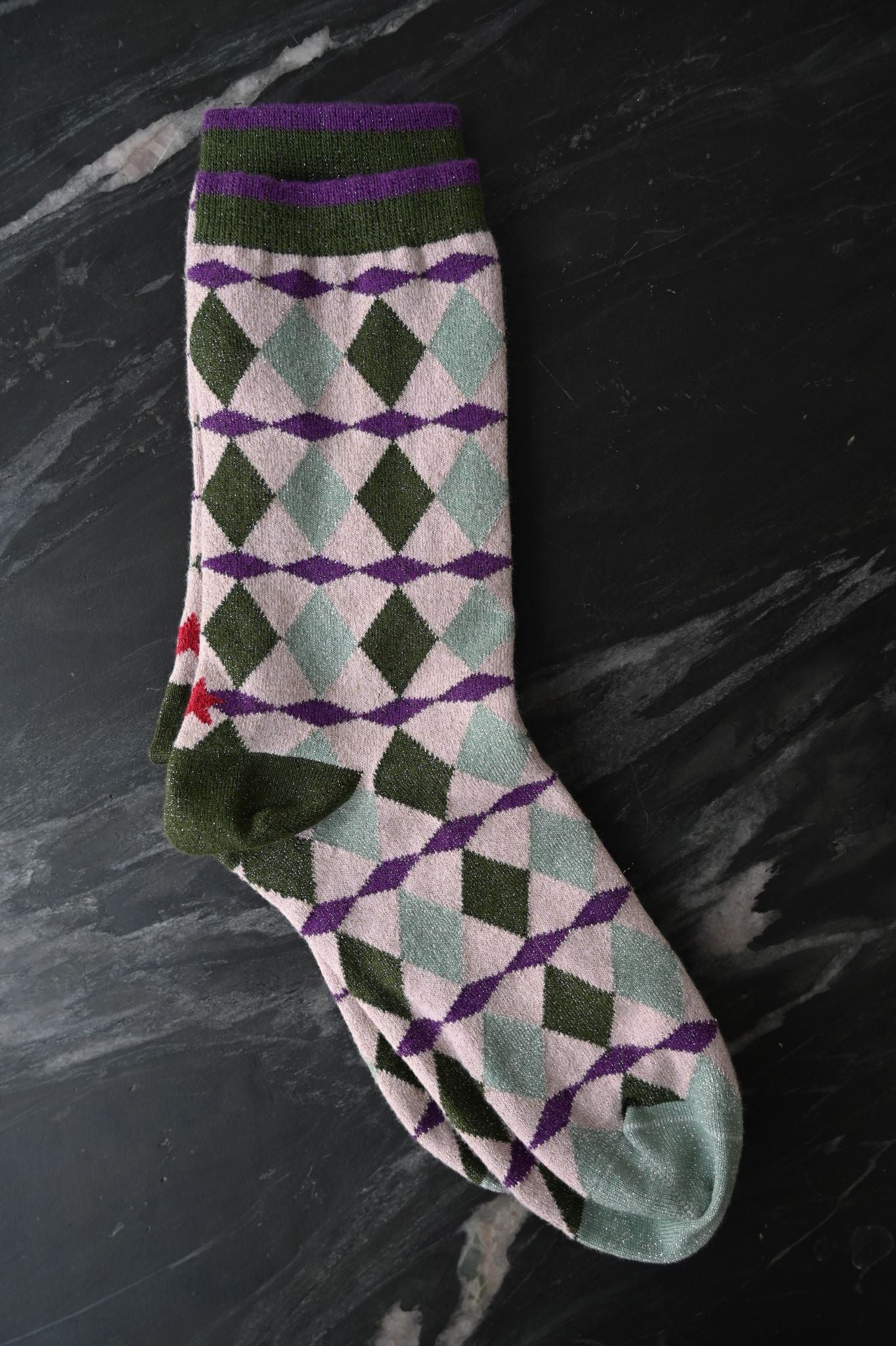 Chaussettes à motifs pailletés