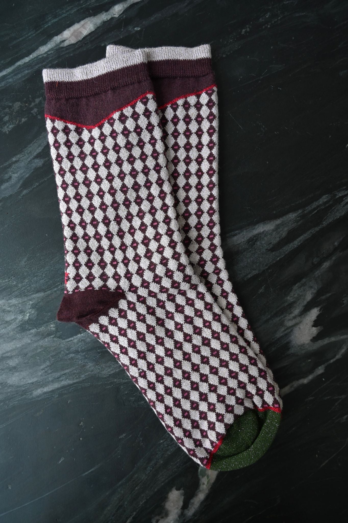 Chaussettes à motifs pailletés