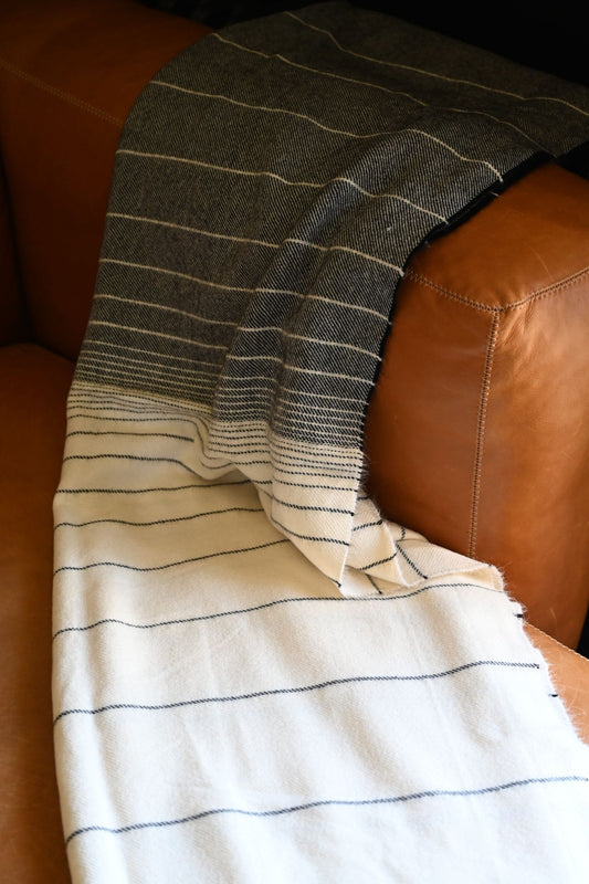 Grey Alpaca and Merino Lambswool Throw