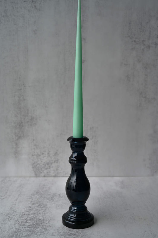 Small Deep Blue Recycled Glass Candle Holder