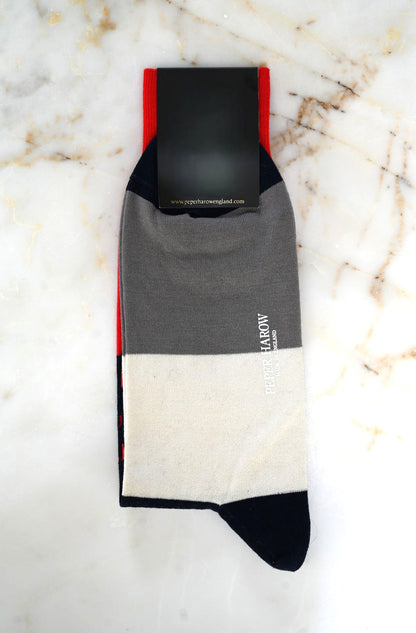 Red Polkadot Peper Harow Mens Socks
