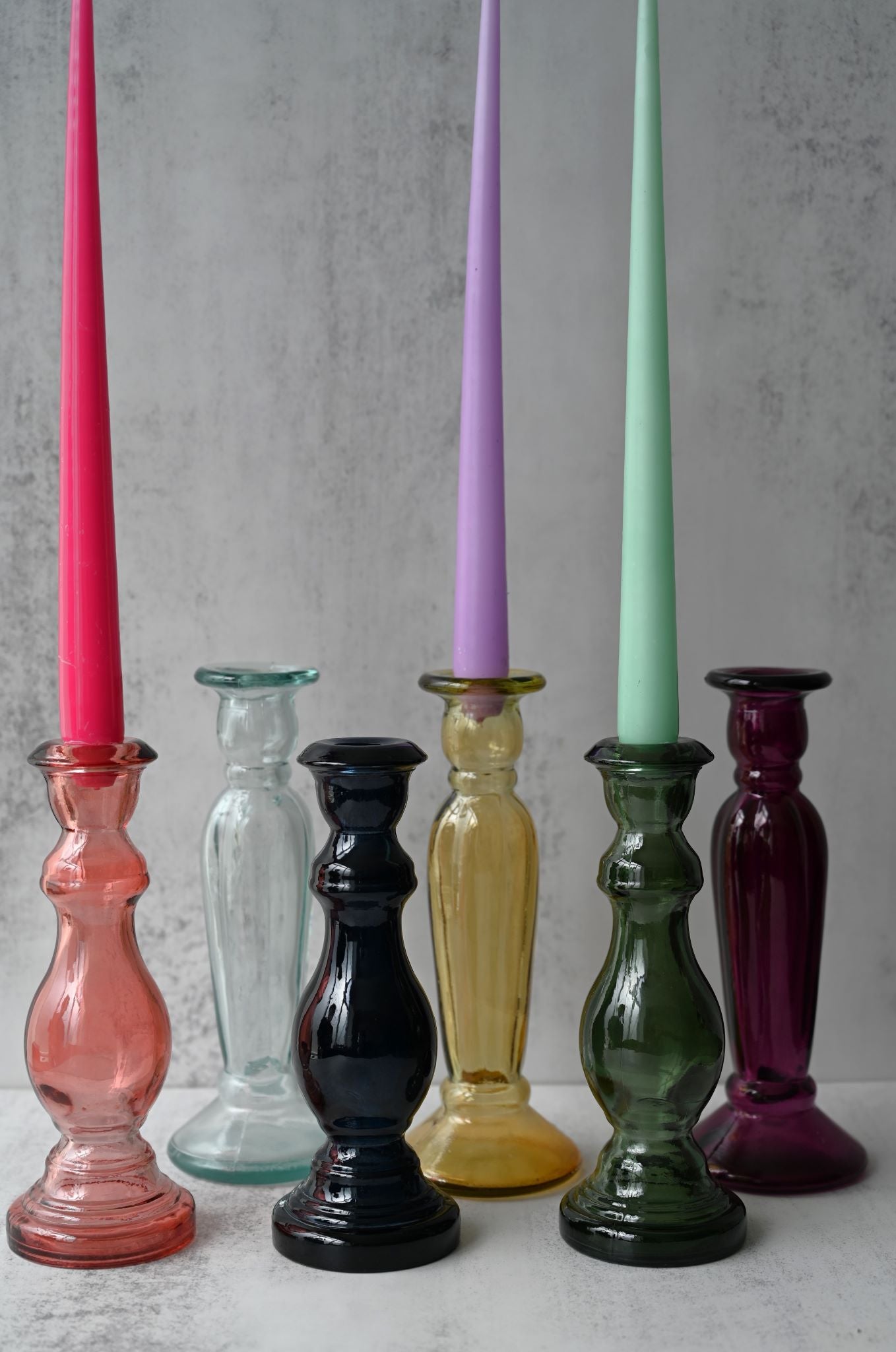 Kerzenhalter aus recyceltem Glas