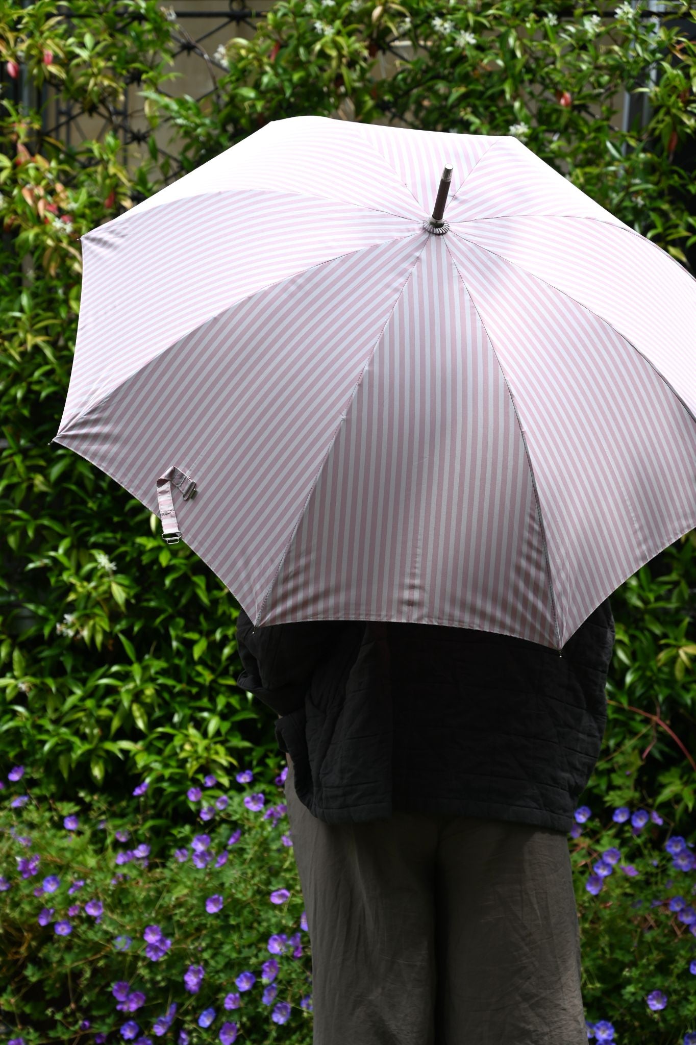 The Gentleman Pink Striped Rain Umbrella