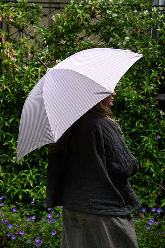 The Gentleman Pink Striped Rain Umbrella