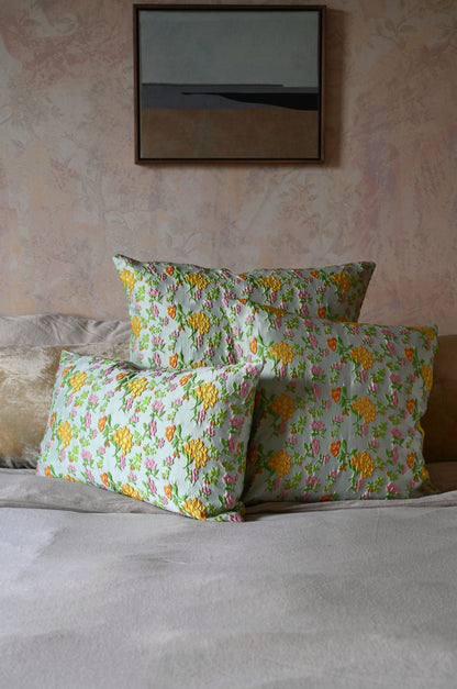 Orange and Yellow Penelope Floral Cushion Collection