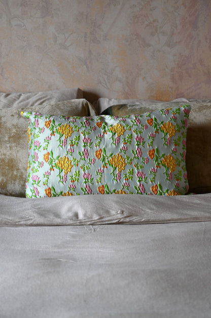 Orange and Yellow Penelope Floral Cushion Collection