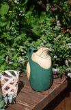 Forest Green Bird Stoneware Pitcher