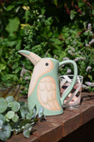 Olive Green Bird Stoneware Pitcher