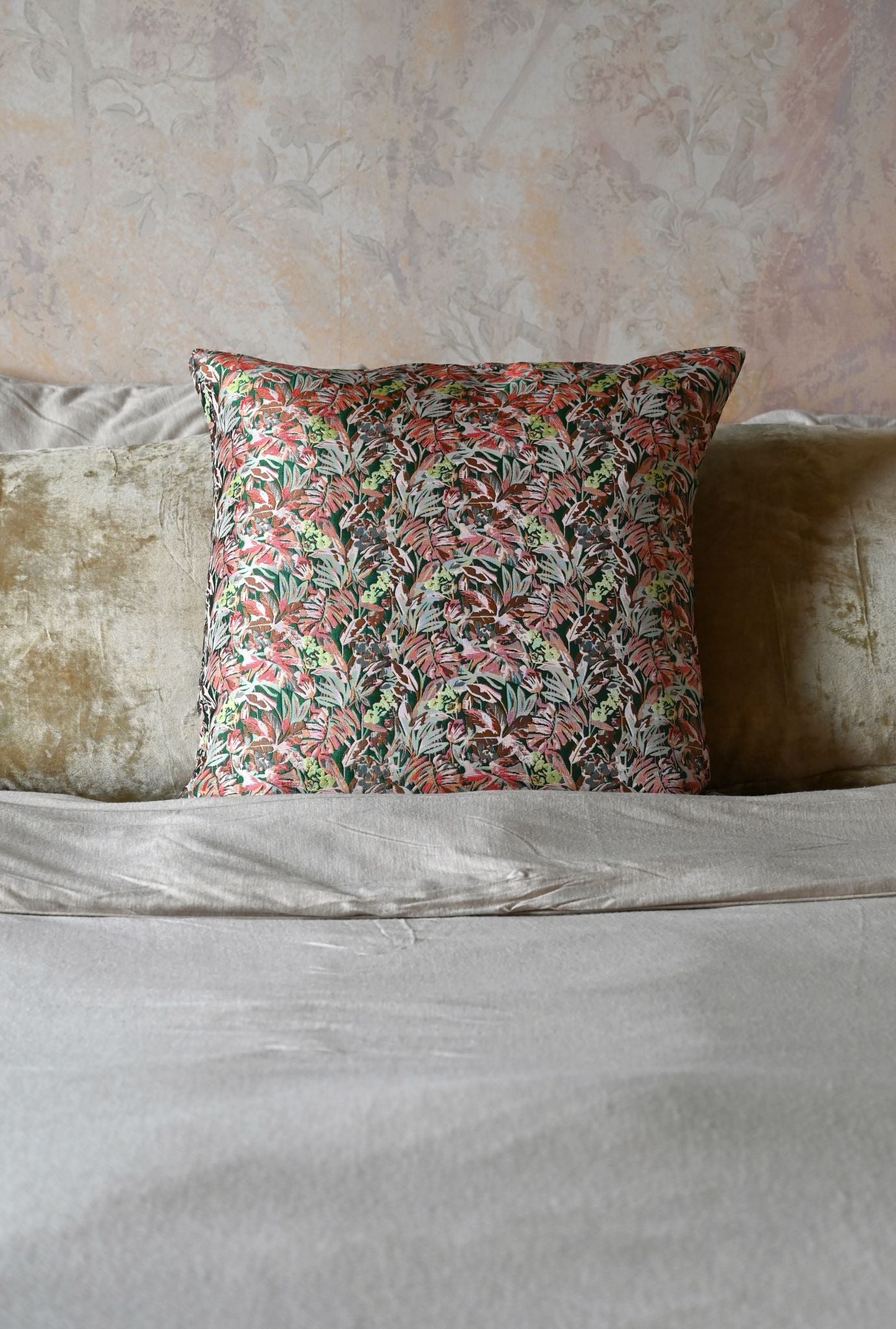 Green and Pink Tropical Cushion Collection