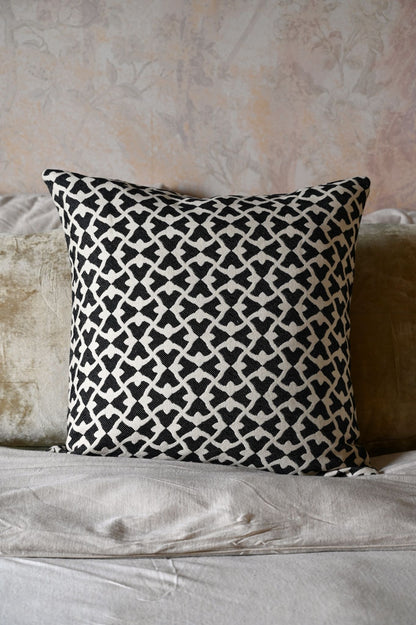 Black and White Wishbone Cushion Collection