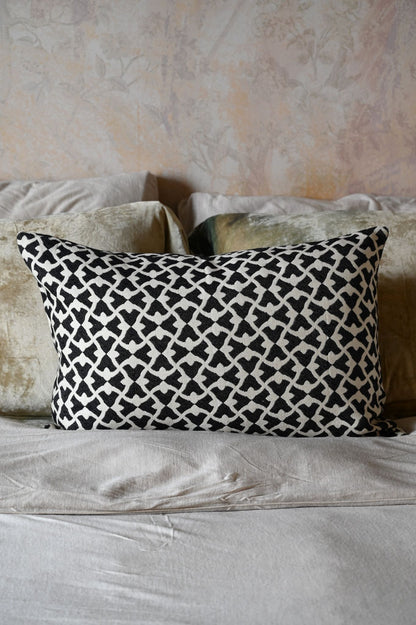 Black and White Wishbone Cushion Collection