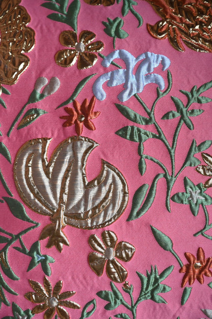 Coral and Peach Champagne Floral Cushion Collection