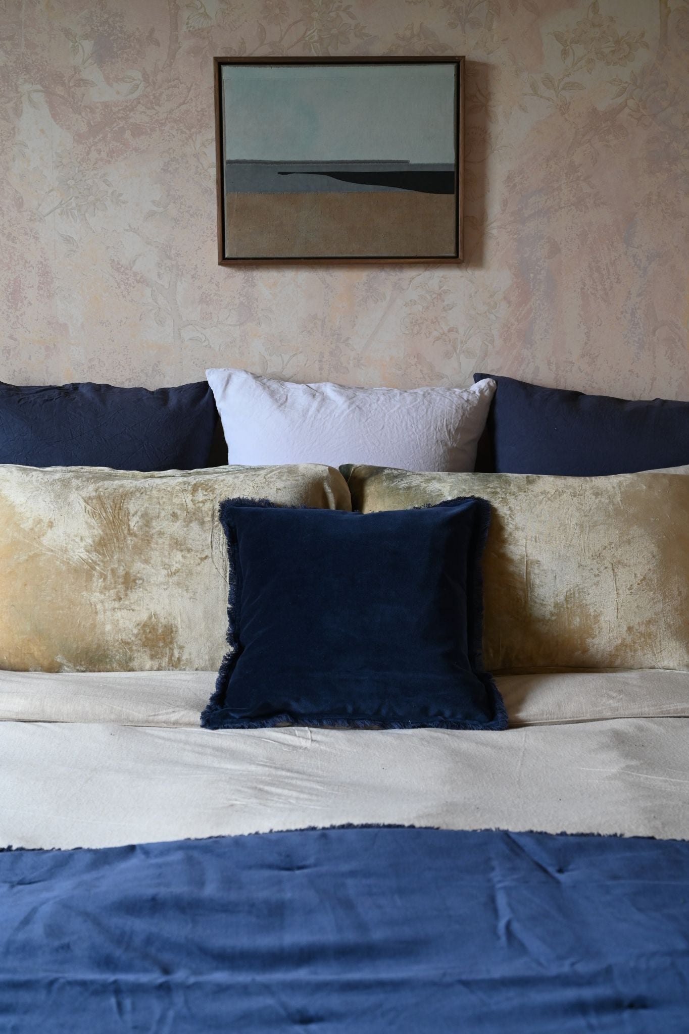 Navy Fringed Velvet Collection