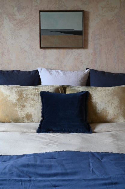 Navy Fringed Velvet Collection