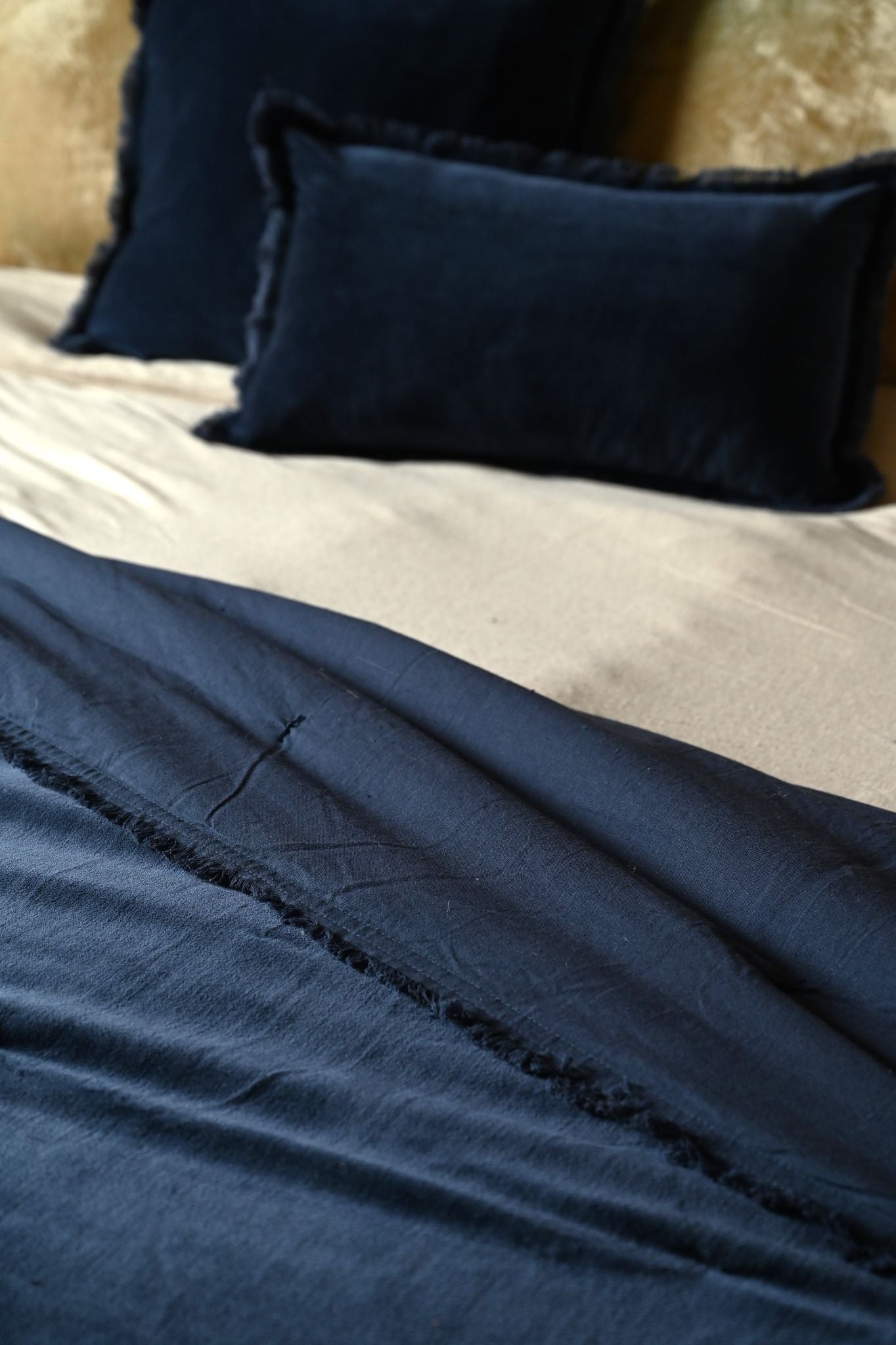 Navy Fringed Velvet Collection