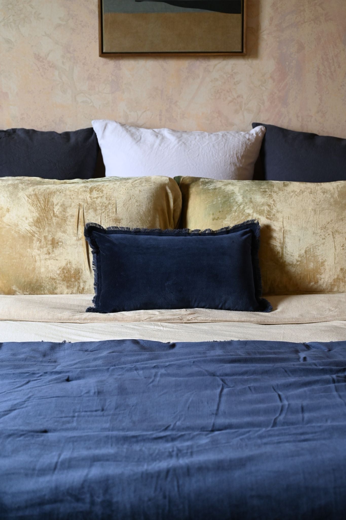 Navy Fringed Velvet Collection