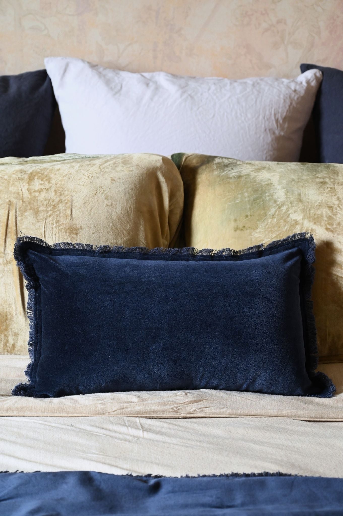 Navy Fringed Velvet Collection