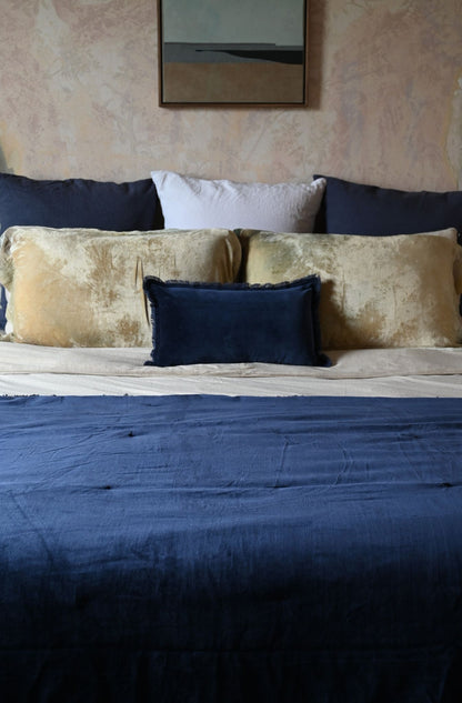 Navy Fringed Velvet Collection