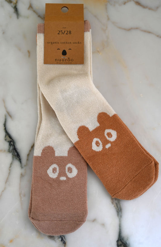Light Brown/Sand 2-Pack Animal Socks