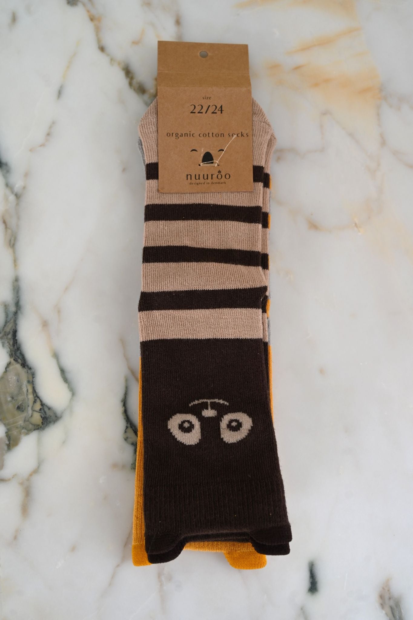 Brown/Yellow 2-Pack Animal Socks