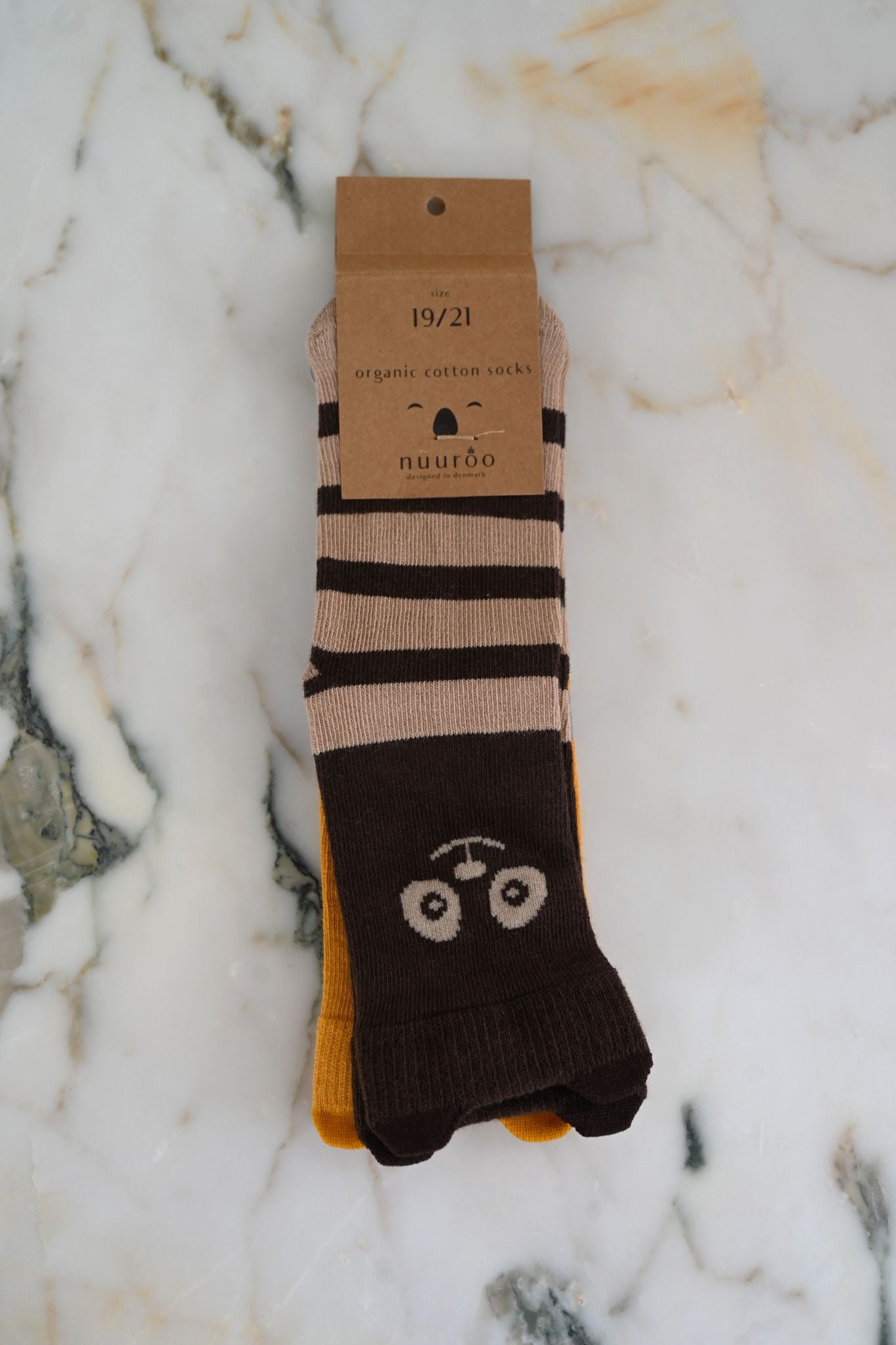 Brown/Yellow 2-Pack Animal Socks
