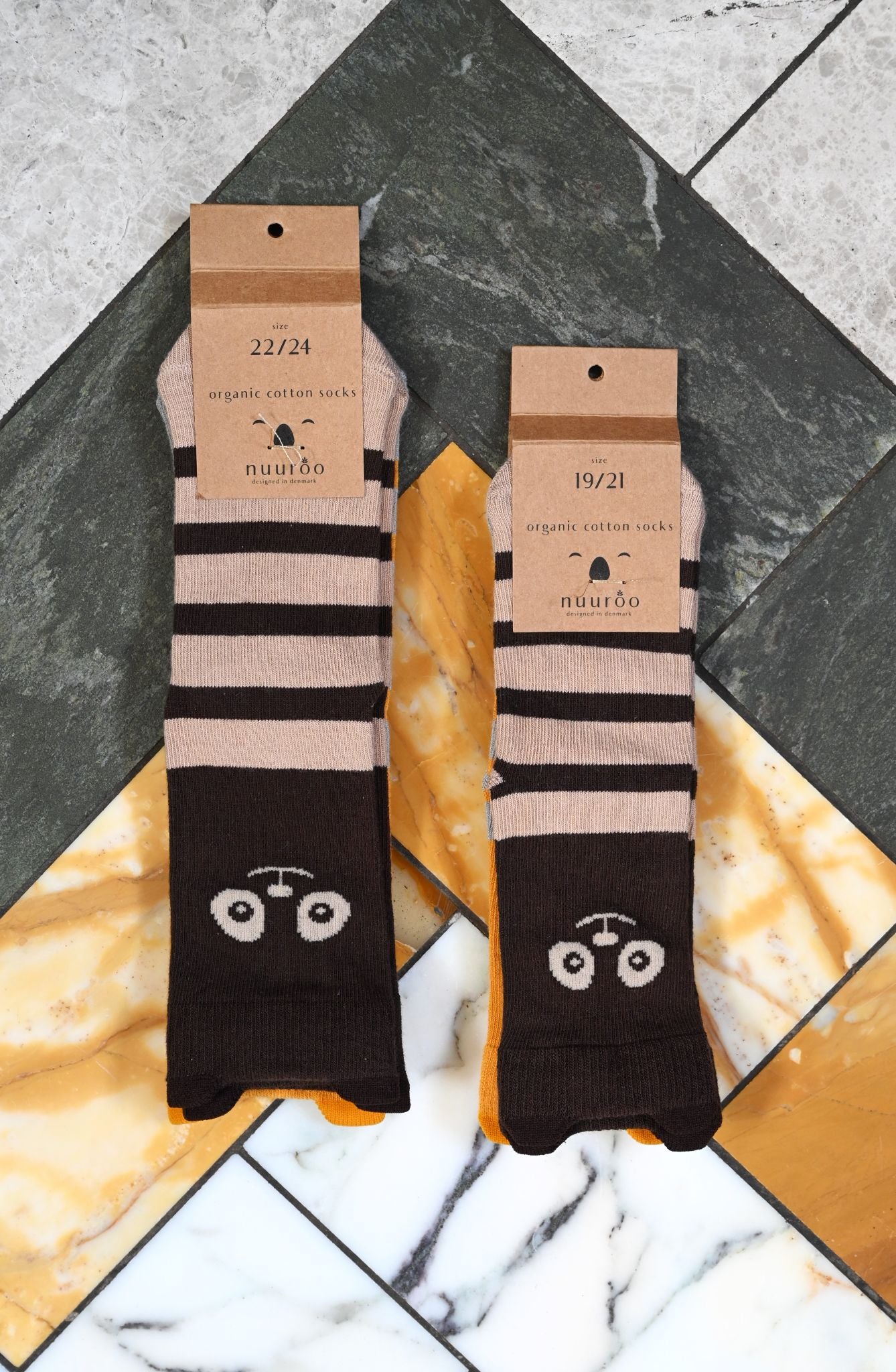 Brown/Yellow 2-Pack Animal Socks