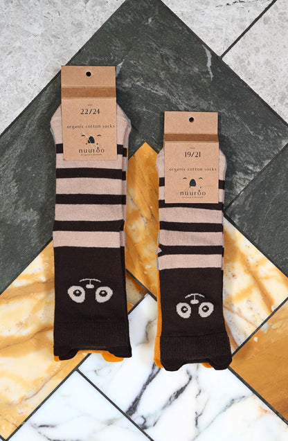 Brown/Yellow 2-Pack Animal Socks