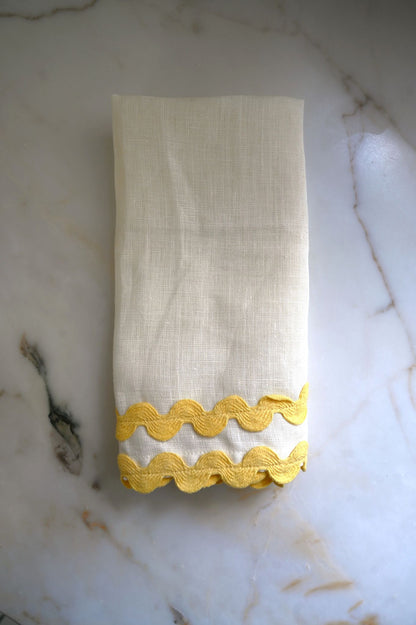 Ric Rac Edge Linen Napkins