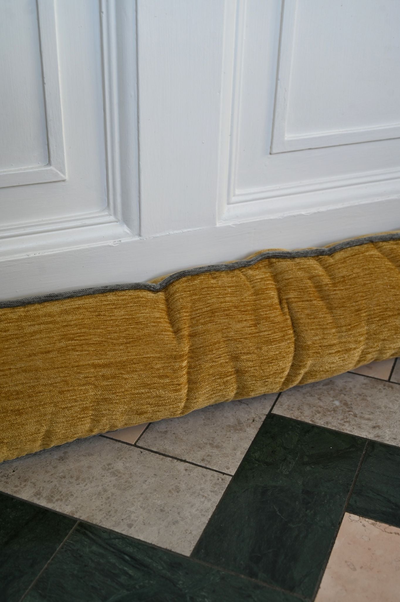 Mustard Yellow Chenille Draught Excluder