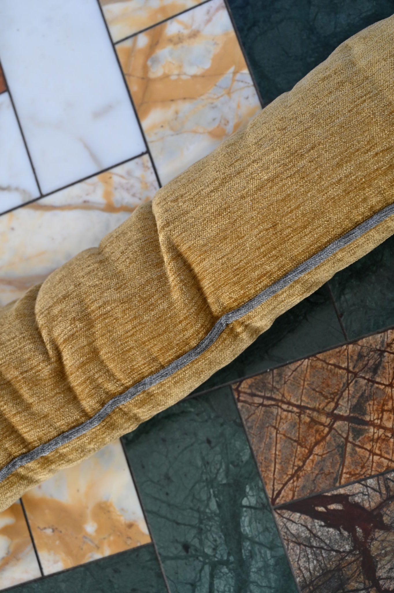 Mustard Yellow Chenille Draught Excluder