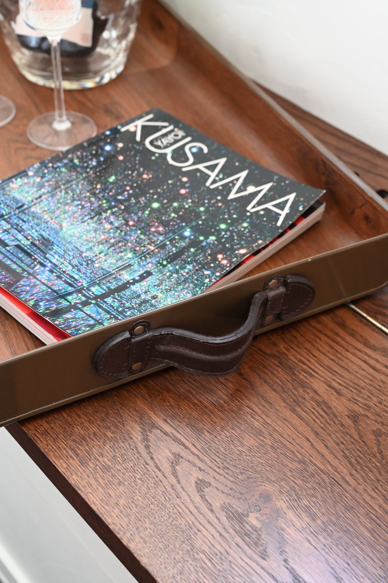 Large Chocolate Brown Coated Serving Tray