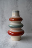 Red Helter Skelter Stoneware Vase