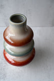 Red Helter Skelter Stoneware Vase