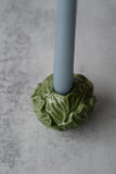 Green Cabbage Leaf Candle Holder