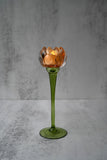 Glass Flower Candle Holders