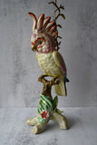 Pink Cockatoo Ceramic Candle Holder