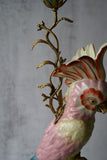 Pink Cockatoo Ceramic Candle Holder