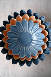 Blue Daisy Wave Edge Bowls