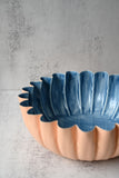 Blue Daisy Wave Edge Bowls